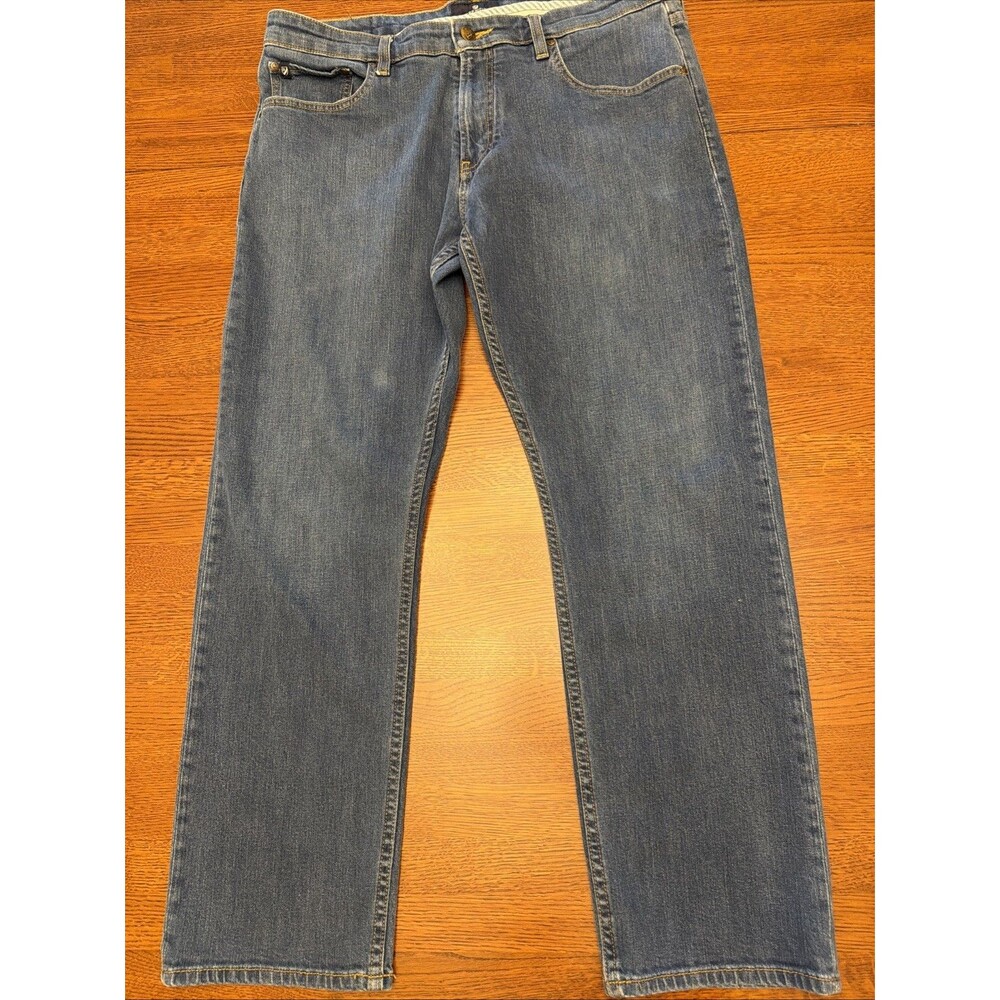 Cremieux Premium Mens Straight Fit Jeans 38X30 Dark Medium Wash Stretch Denim